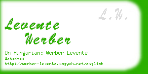 levente werber business card